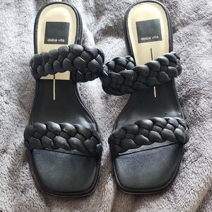Dolce Vita Women's Black Double Braided Sandals
